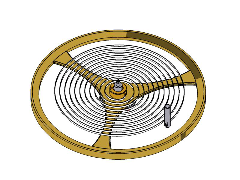 Balance with balance spring as the oscillator of a mechanical watch